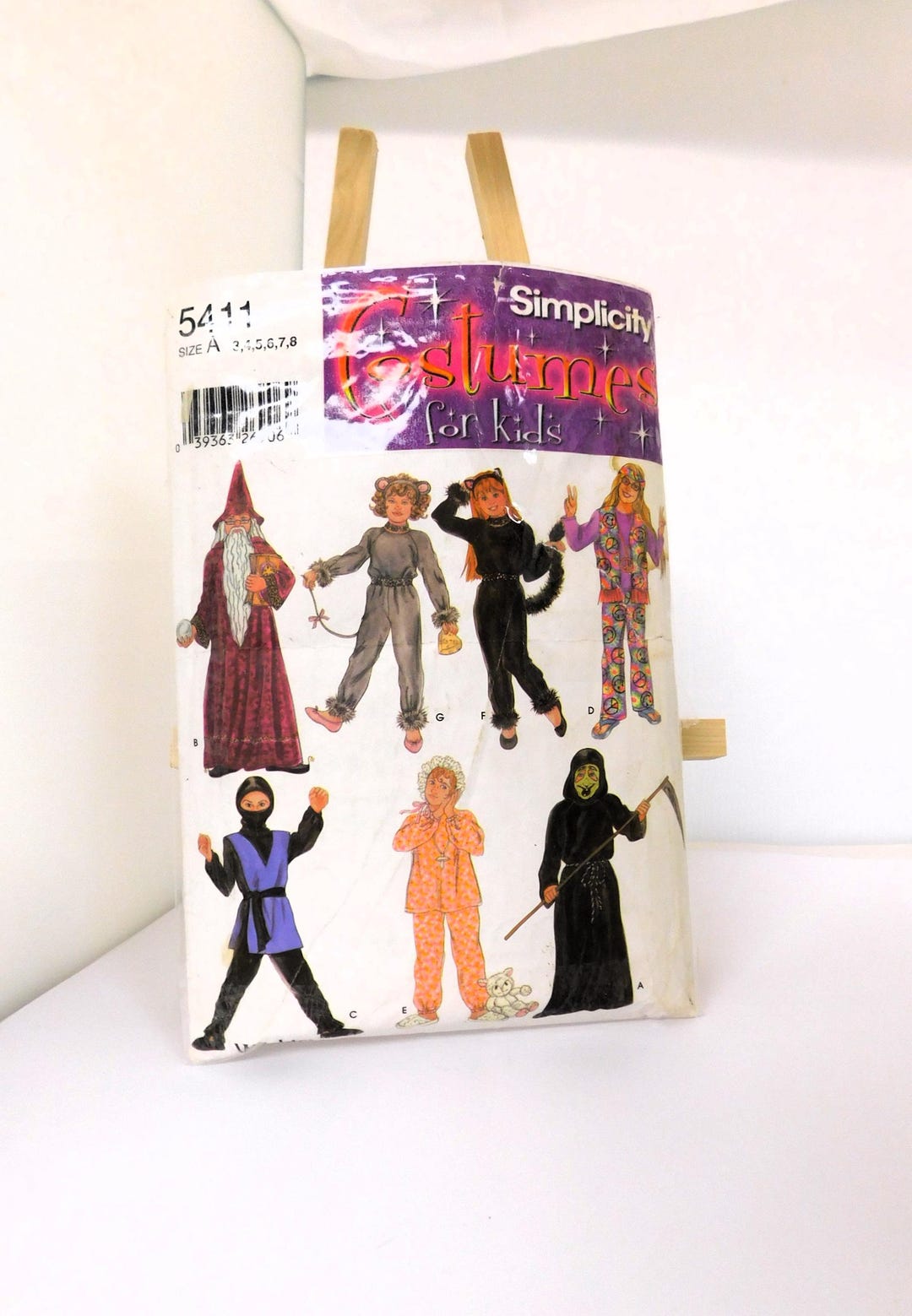 Simplicity 5411 Costume Sewing Pattern, Wizard, Ninja, Mouse, Size 3-8 ...