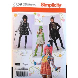 CLOWN COSTUME Simplicity 2525: Steampunk Sewing Pattern, Size 6-12 (Uncut)