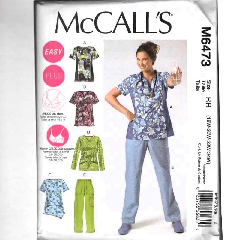 Mccalls 6473 Scrubs - Etsy