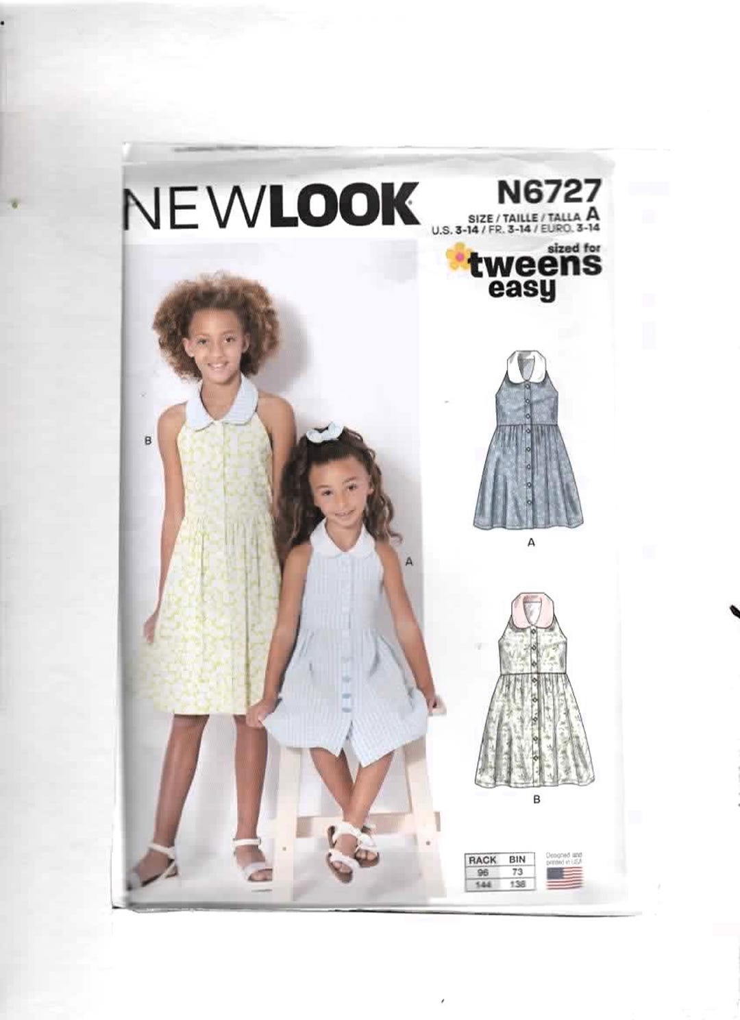 Simplicity 6727 Pattern GIRL'S DRESS New Look 6727 Sewing Pattern Size 3-14 - Etsy