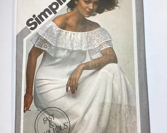 Simplicity 9964 misses dress off the shoulder size 12 Pattern destash