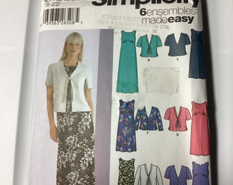 Simplicity 5590 misses dresses in two lengths and jacket R5 14 16 18 20 22 pattern destash