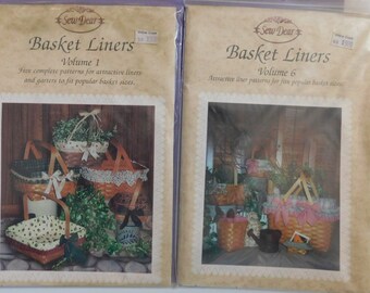 Sew Dear Basket Liners Both Volume 1 and 6 Liners garters Pattern destash