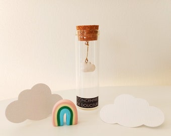 Concentrated sweetness. Cloud. Glass vial for cabinet of curiosities.