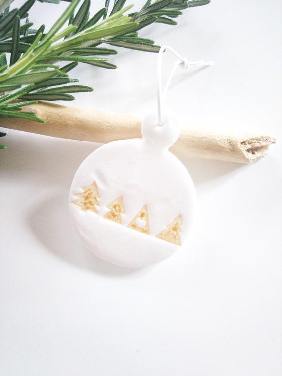 Boule De Noël Boule Plate Motif Or à Suspendre Décoration De Noël