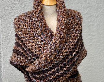 Outlander Inspired Shawl, Triangle Wrap Scarf, Chunky Large Shoulder Warmer, Outlander Gift, Gift for Mother, Gift for Girlfriend