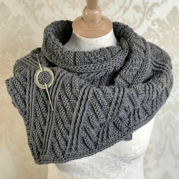 Ships TODAY! Outlander Scarf, Knitted Shawl, Soft Cowl, Shoulder Wrap, Neck Warmer, Outlander Gift, Gift for Mother, Wife, Girlfriend, Her