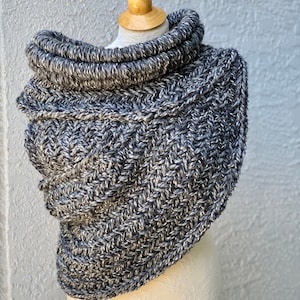 Archer cowl, huntress sweater vest for women, hand knitted post apocalyptic armor, Katniss fan gift, gift for girlfriend, her, sister