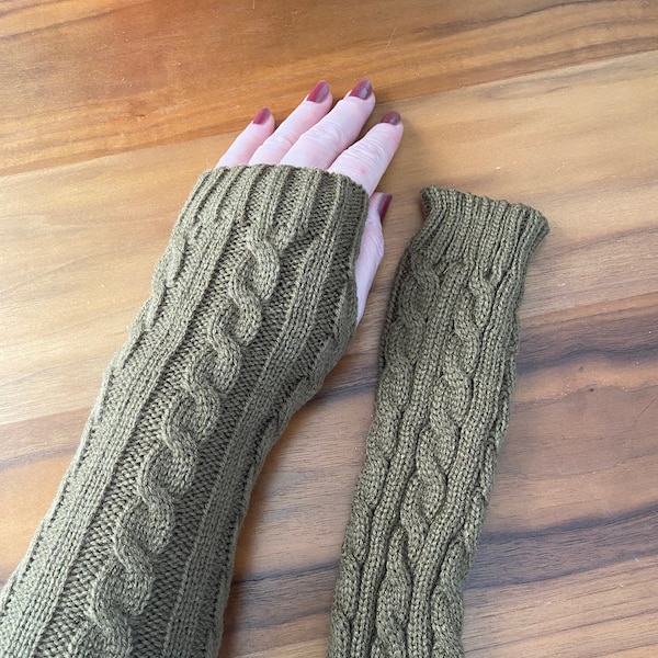 Knit Arm Warmers Etsy