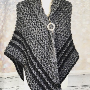 SHIPS TODAY! Outlander Shawl, Triangle Sweater Wrap Scarf, Shoulder Warmer, Outlander Gift, Gift for Mother, Wool/acrylic or 100% acrylic