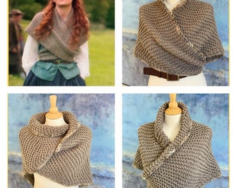 Outlander Brianna's Shawl, Triangle Scarf Shoulder Warmer, Sweater Wrap, Outlander Gift, Gift for Her, Mom, Girlfriend
