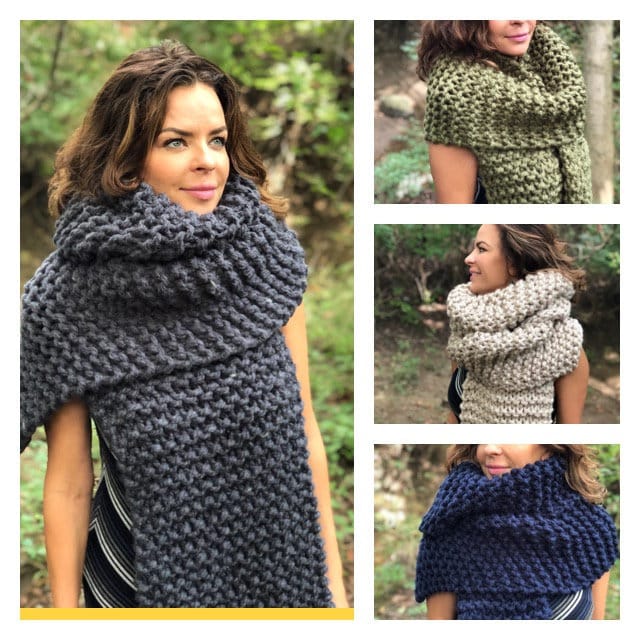 Wool Scarf Crochet Oversized Scarf Ready to ship Chunky Knit Scarf Christmas gift present Gift For Her Merino Wool Scarf Knitted Scarf