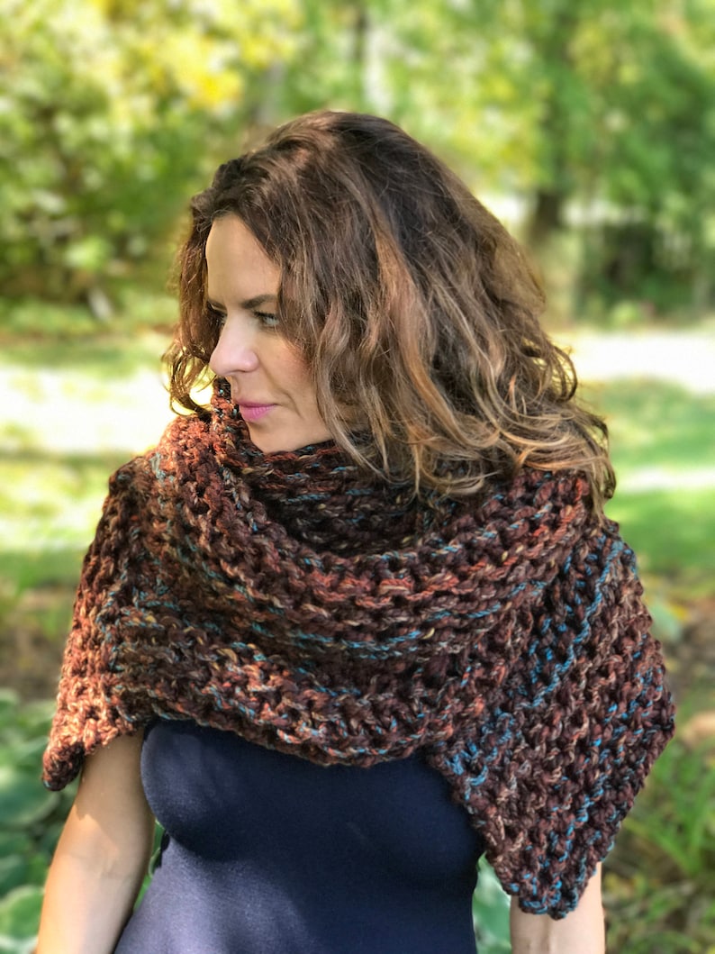 knitted shoulder wrap shawl