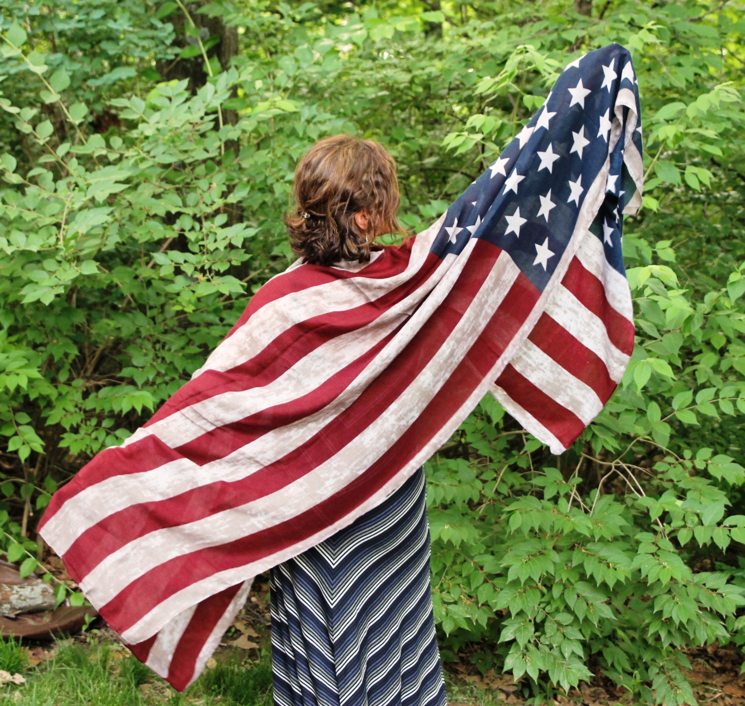 American Flag Scarf, Shawl, Poncho, Shoulder Wrap, Neck 