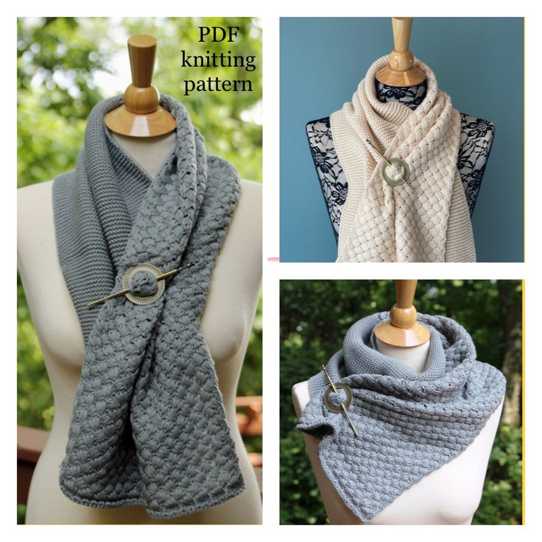 Outlander Inspired Scarf KNITTING PATTERN Claire #39 s Scarf Shoulder
