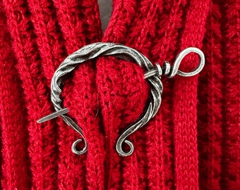 Spilla per scialle medievale delle Highlands, spilla in metallo color bronzo o argento con bastoncino, spilla per indumenti lavorati a maglia, spilla celtica ispirata a Outlander. SPEDIZIONE OGGI!