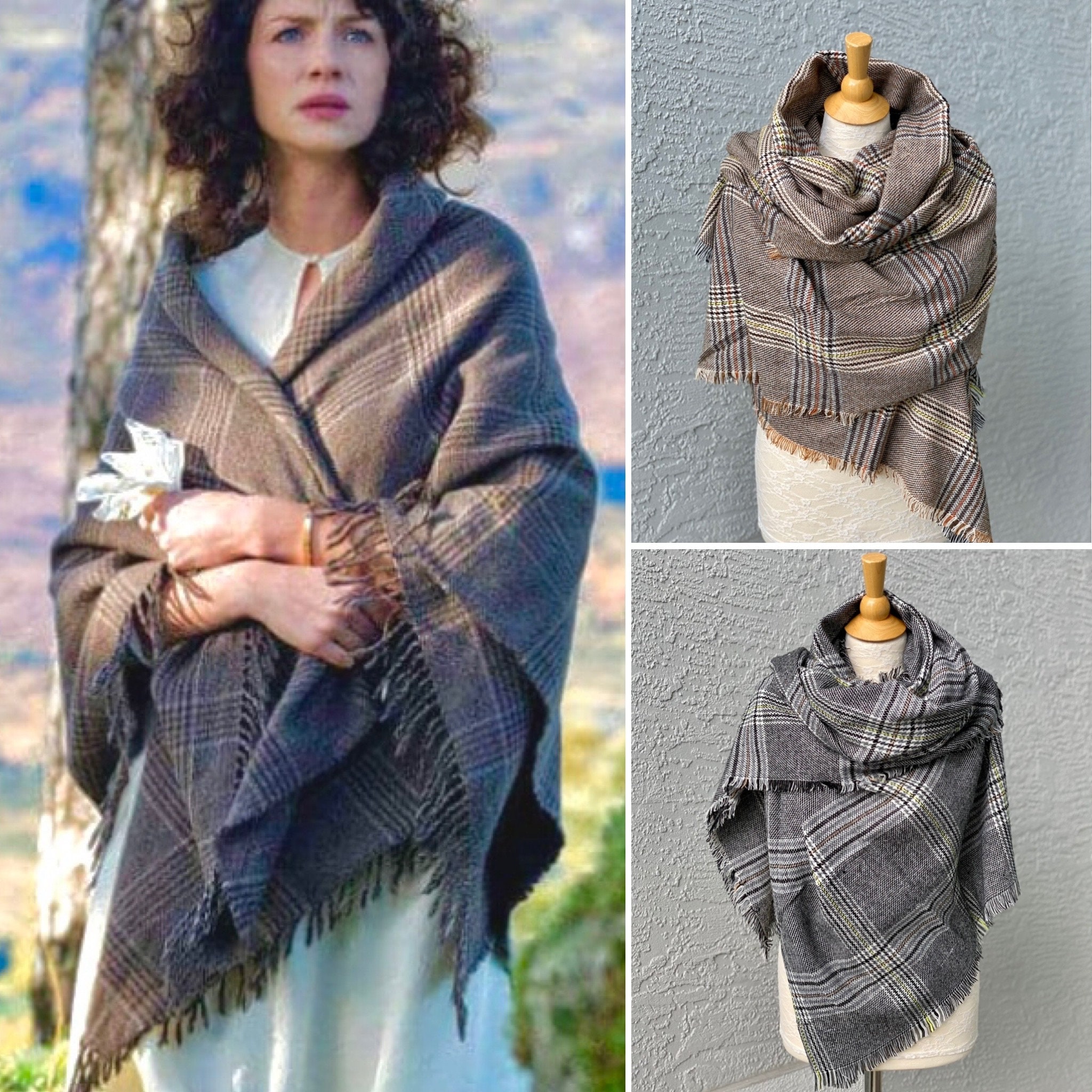 Women's Outlander Style Merino Wool and Cashmere Wrap — Real Irish