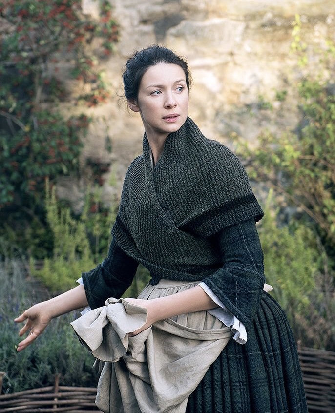 アウトランダー ニットショール、ショルダーラップ、トライアングル