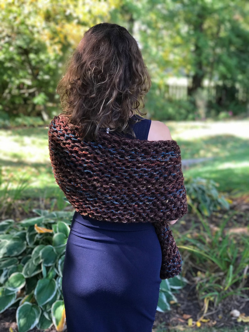 knitted shoulder wrap shawl