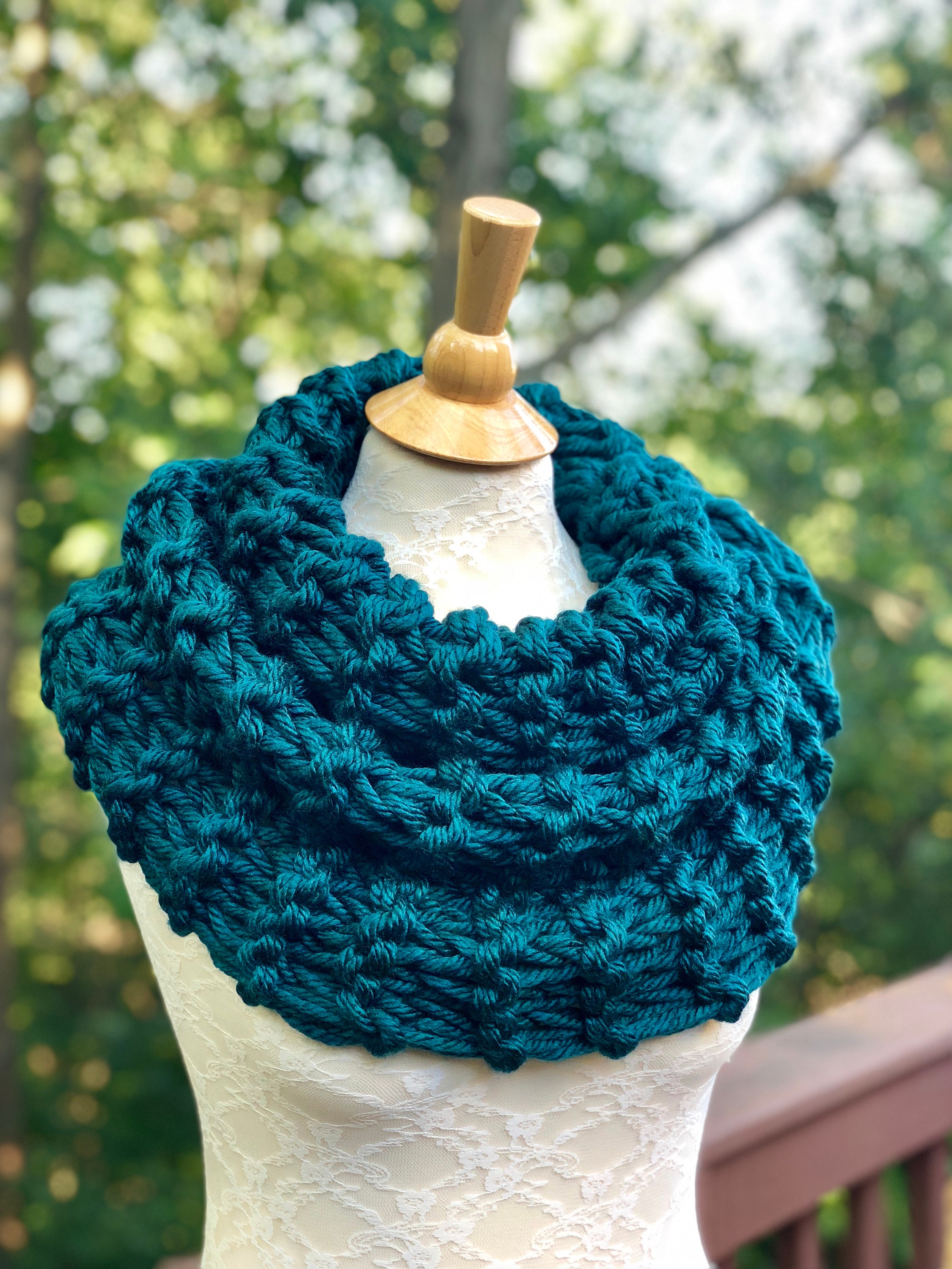 Outlander Cowl, Chunky Hand Knit Scarf, Infinity Scarf, Circular Neck ...