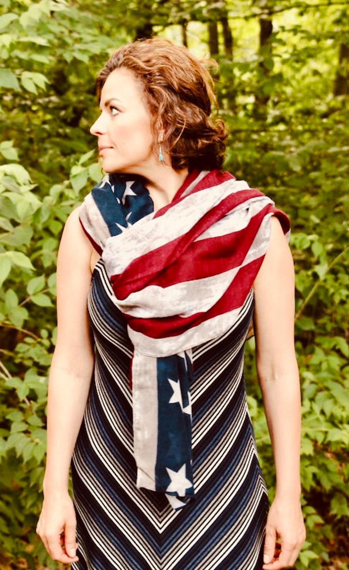 American Flag Poncho