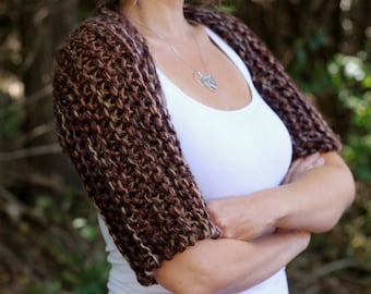 Outlander Claire's Herb Garden Shrug KNITTING PATTERN - Beginner Knitting Instructions - Quick, One Afternoon Project