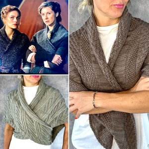 SHIPS TODAY! Highlands Shawl, Cowl, Sweater Wrap, Fits Sizes XS-S-M, Lightweight Knit, Shoulder Warmer, Outlander Gift, Gift for Mom, Her