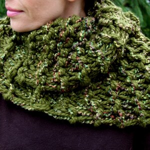Outlander Cowl, Hand Knit Infinity Scarf for Women, Chunky Neck Warmer ...