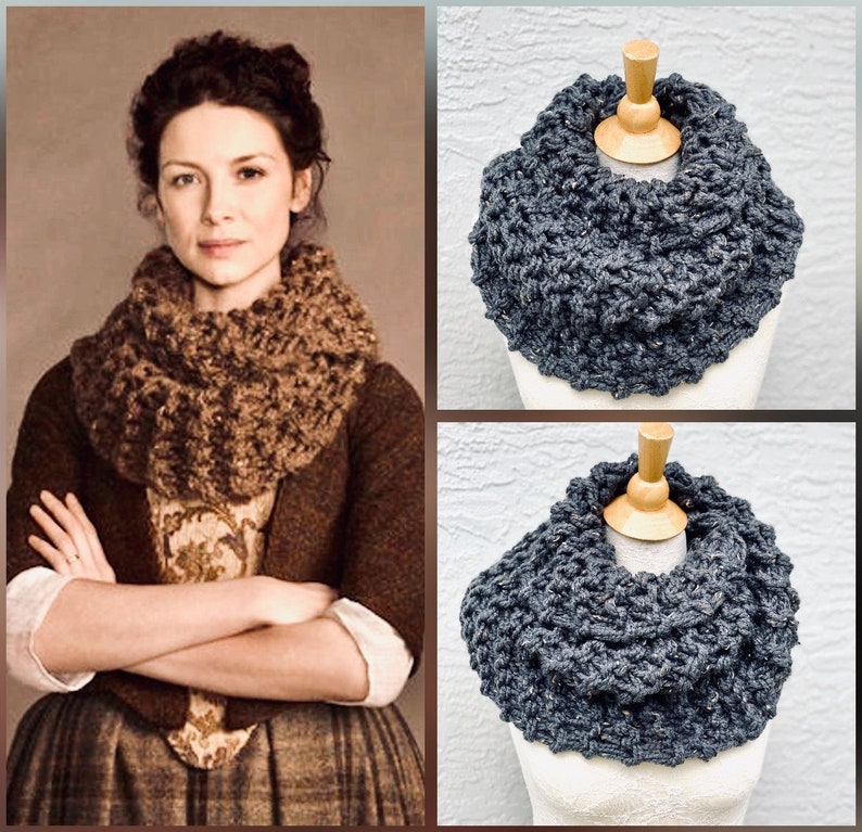 Outlander Cowl Claire S Neck Warmer Infinity Scarf Etsy