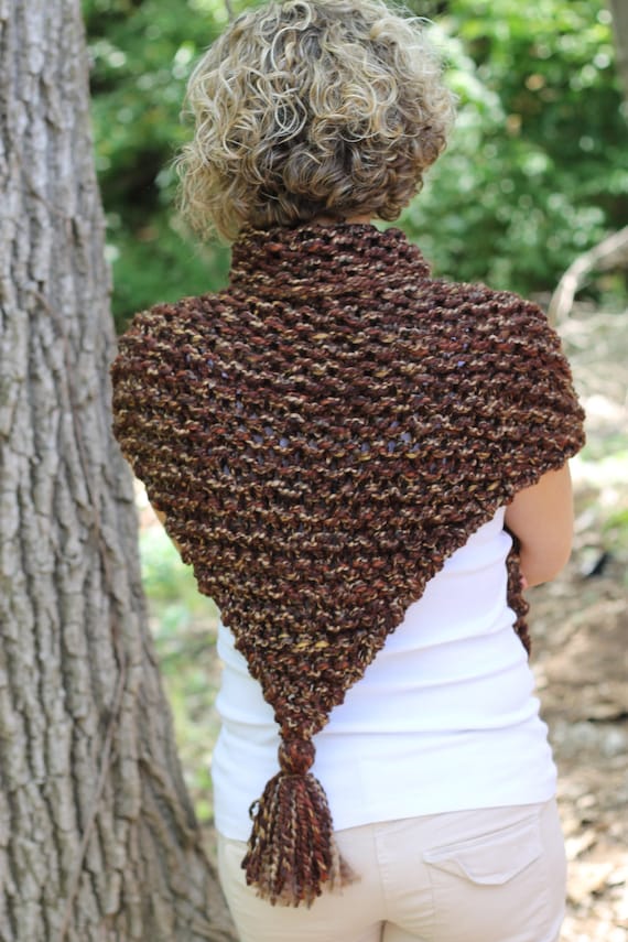 Outlander Shawl KNITTING PATTERN - Beginner, Chunky Shoulder