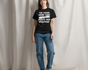 Zwangerschapstest Toverstaf die mannen doet verdwijnen Klassiek uniseks T-shirt