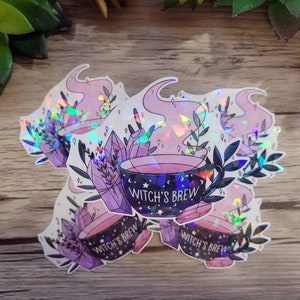 Witch&#39;s Brew Holographic Sticker