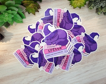 Witchy Kitty - Book Stack Sticker