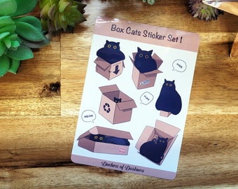 Box Cats Sticker Sheet Set 1