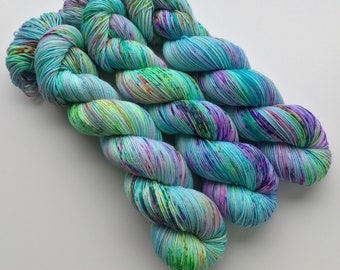 Lightning Rainbow Hand Dyed Yarn