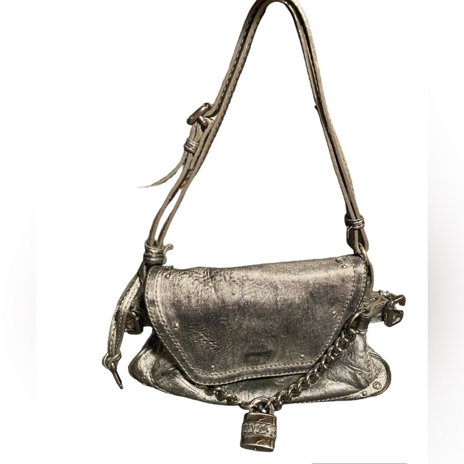VINTAGE CHLOE Silver Metallic Paddington Shoulder Bag - Etsy VINTAGE CHLOE Silver Metallic Paddington Shoulder Bag - Etsy