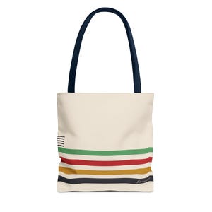 Sac fourre-tout Five Points de la collection Blanket Nessuno pour l'école, la plage, l'épicerie, design élégant, fourre-tout rétro vintage inspiré de la baie d'Hudson