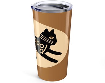 Feline Good Cat Mom 20oz Tumbler, Hot/Cold Stainless Steel Travel Cup