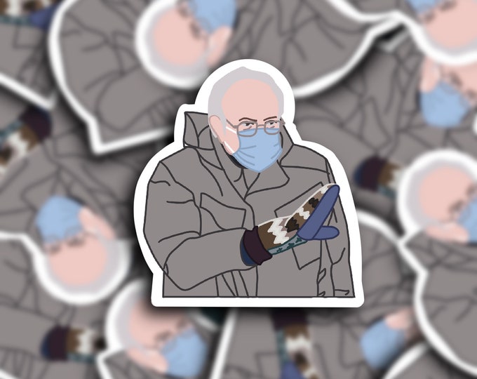 feel the bern Bernie mittens Bernie meme sticker Talk to the mitten Bernie sticker mittens