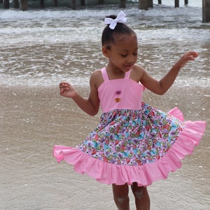 Girls Butterfly dress, Butterfly sundress, toddler dress, girls sundress, Summer, Spring dress, pink dress