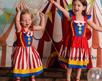 Girls Carnival dress, Circus birthday outfit,  themed party dress, Carnival birthday outfit, Ringmaster costume,