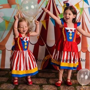 Girls Carnival dress, Circus birthday outfit,  themed party dress, Carnival birthday outfit, Ringmaster costume,