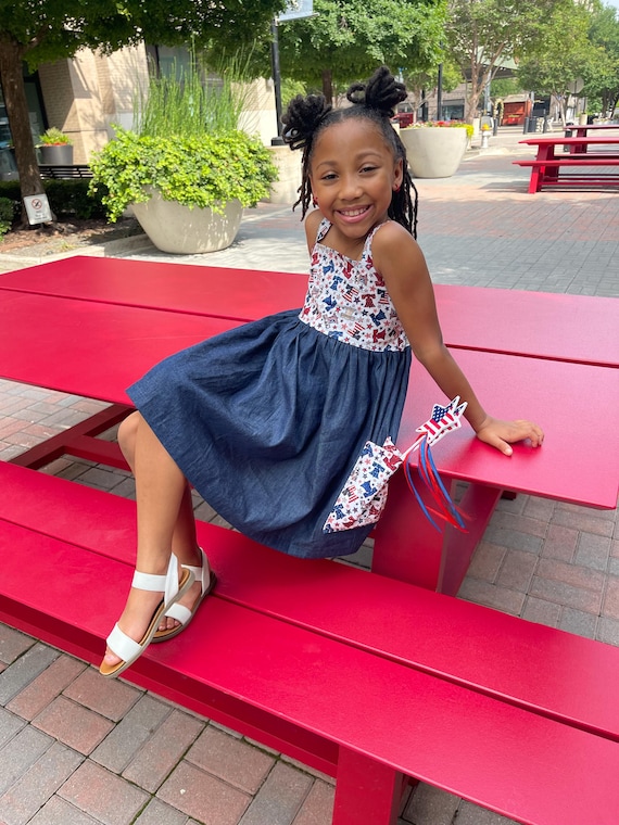 cute red white and blue dresses Girls Patriotic Dress, 250th Birthday Dress, 4th of July, Memorial Day, USA Birthday, Independence Day Tutu dress