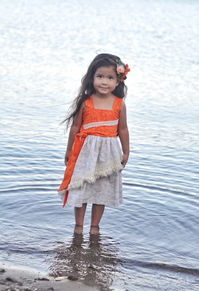 Moana Inspired Dress Princess Dress Hawaiian Princess Dress - Etsy