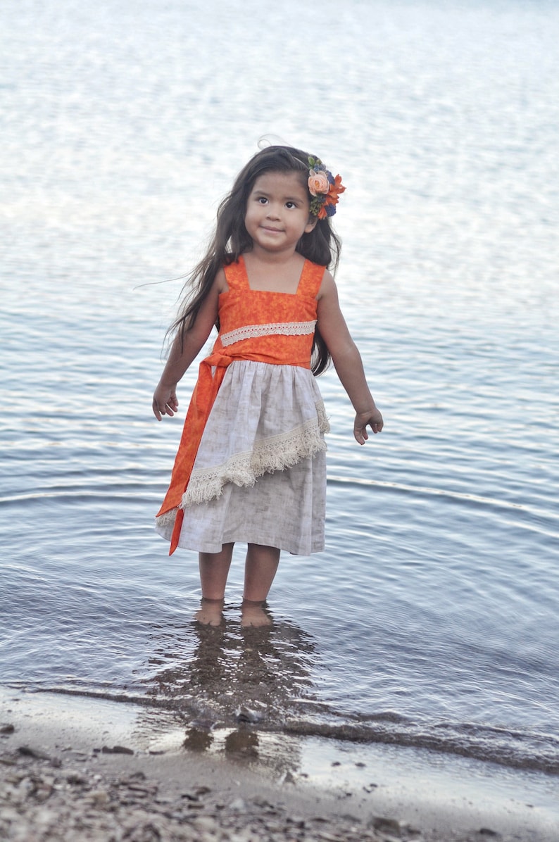 Moana Inspired Dress Princess Dress Hawaiian Princess Dress - Etsy