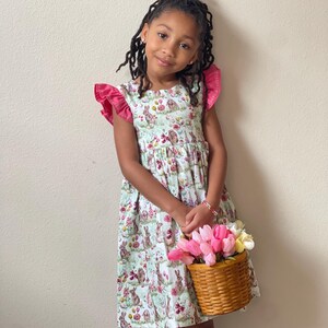 Toddler Girl Spring Bunnies Libby Dress main image 1