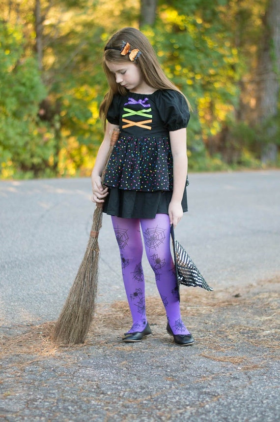 Girls Witch Dress Halloween Party Costume