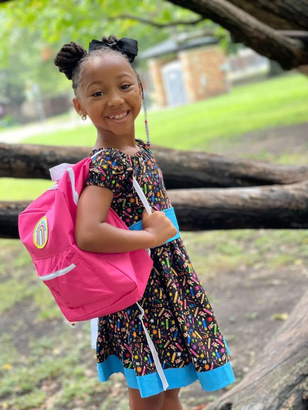 Girls Back to School Dress, 1st Day of School Dress, BTS Dress, Toddler