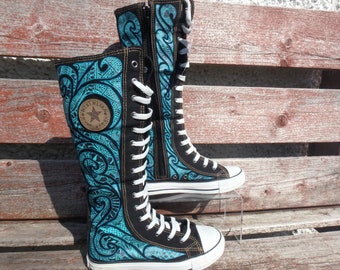 custom knee high converse