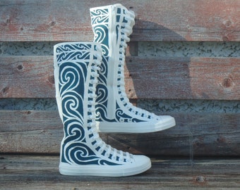 knee high platform converse